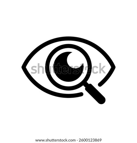 Eye Magnifying Glass Icon. Pixel Perfect Icons