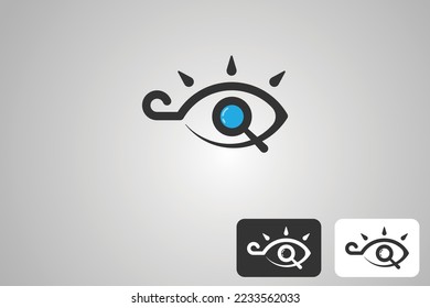 eye and magnifying glass logo