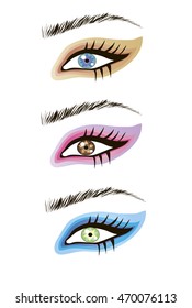 Eye make up vector - design elements