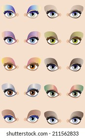 Eye Makeup Stock Vector (Royalty Free) 211562833 | Shutterstock