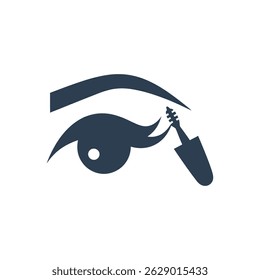Eye Makeup Application Icon Isolated On White Background