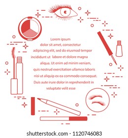 Eye makeup. Decorative cosmetics. Glamour fashion vogue style.