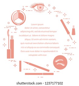 Eye makeup. Decorative cosmetics. Glamour fashion vogue style.