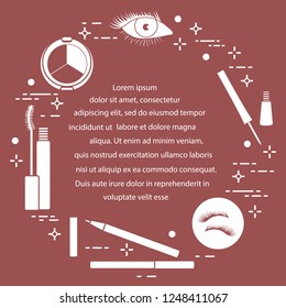 Eye makeup. Decorative cosmetics. Glamour fashion vogue style.