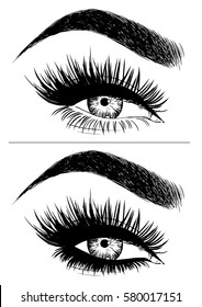 eye makeup with false eyelashes