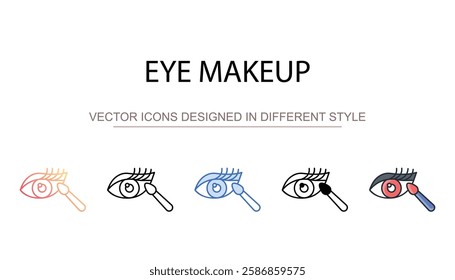 Eye Makeup icon design with white background stock illustration