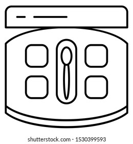 Eye Makeup Kit Feminity Vector Icon Concept