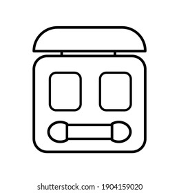 Icono de línea de kit de maquillaje ocular