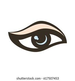 Eye makeup vector symbol.