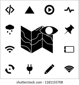 eye and map icon. web icons universal set for web and mobile