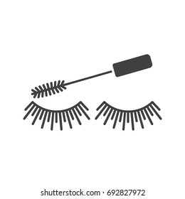 Eye mascara glyph icon. Silhouette symbol. Negative space. Vector isolated illustration