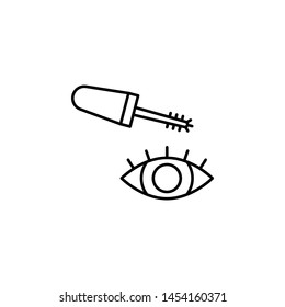 eye, mascara icon. Simple thin line, outline illustration of Beauty icons for UI and UX, website or mobile application