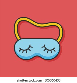 eye mask color line icon