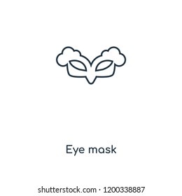 Eye mask concept line icon. Linear Eye mask concept outline symbol design. This simple element illustration can be used for web and mobile UI/UX.