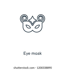 Eye mask concept line icon. Linear Eye mask concept outline symbol design. This simple element illustration can be used for web and mobile UI/UX.