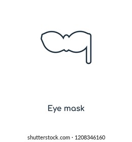 Eye mask concept line icon. Linear Eye mask concept outline symbol design. This simple element illustration can be used for web and mobile UI/UX.