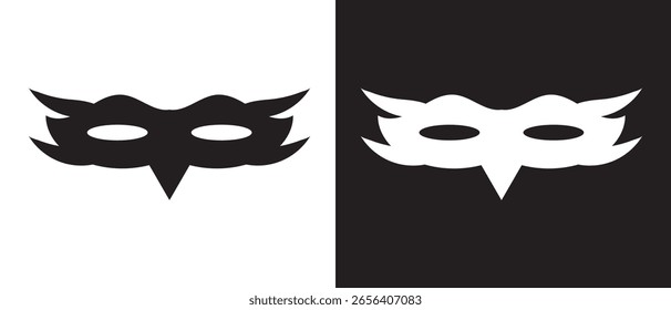 Ilustración vectorial de ícono de máscara de ojos y máscara facial.