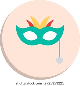 Symbol für flache Kreisform mit Augenmaske