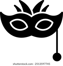 Eye Mask Glyph Vector Icon Design