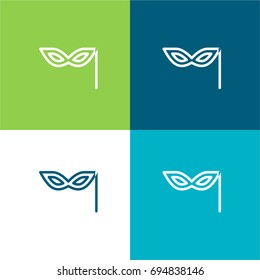 Eye mask green and blue material color minimal icon or logo design