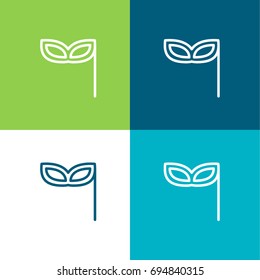 Eye mask green and blue material color minimal icon or logo design