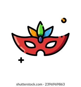 Eye mask icon color vector illustration