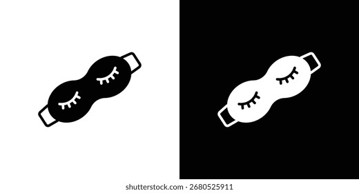 Augenmasken-Symbol. Kollektion mit flachen Linien.