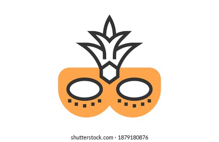 Eye mask icon flat style vector illustration.