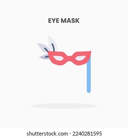 Icono de máscara ocular plano. Ilustración vectorial sobre fondo blanco. Se puede usar para web, app, producto digital, presentación, interfaz de usuario y muchos más.