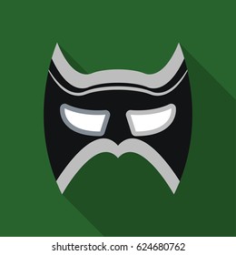 Eye mask icon in flate style isolated on white background. Superhero's mask symbol stock vector illustration.