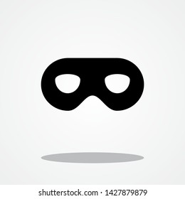 Eye Mask Icon with Gray Shadow