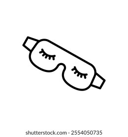 Eye mask icon isolated on white background