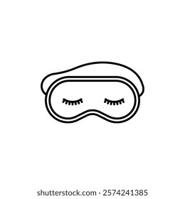 Eye mask icon linear logo isolated