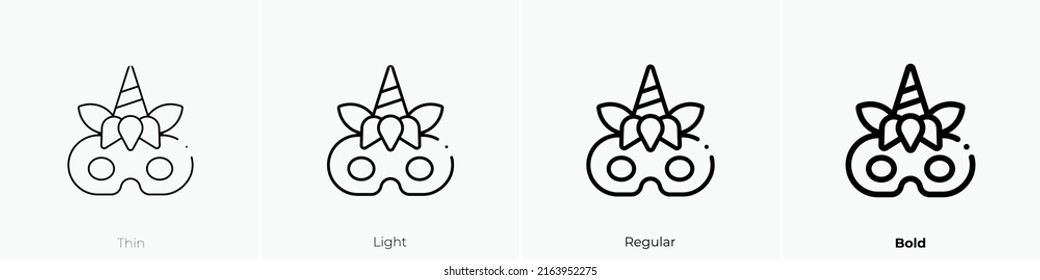 eye mask icon. Linear style sign isolated on white background. Vector illustration.