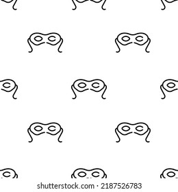 eye mask icon pattern. Seamless eye mask pattern on white background.