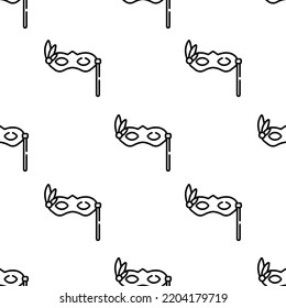 eye mask icon pattern. Seamless eye mask pattern on white background.