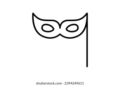 eye mask icon. icon related to party. line icon style. simple vector design editable