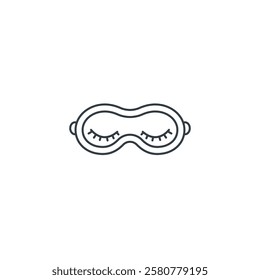 Eye Mask icon symbol vector illustration isolated on white background