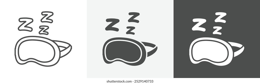 icono de máscara de ojos colección de símbolo de línea delgada