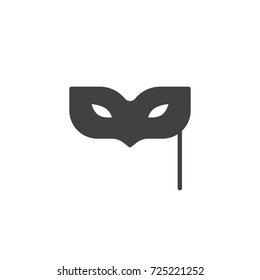 Eye mask icon vector, filled flat sign, solid pictogram isolated on white. Masquerade ball symbol, logo illustration.