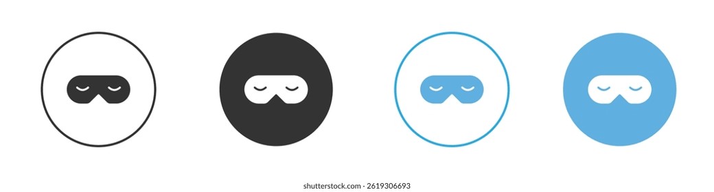 Eye mask icon Vector Graphic set