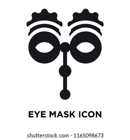 Eye mask icon vector isolated on white background, Eye mask transparent sign , celebration pictograms