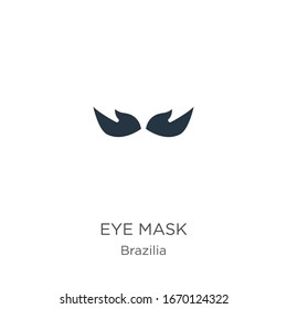 Vector de icono de máscara ocular. Icono moderno de máscara de ojos planos de la colección brasilera aislada en fondo blanco. La ilustración vectorial se puede utilizar para diseño gráfico web y móvil, logotipo, eps10