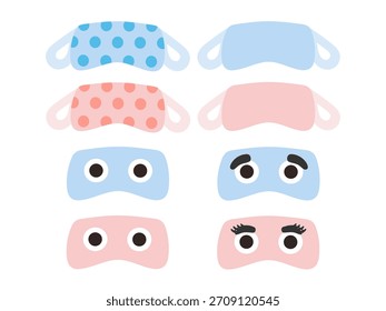 Material del conjunto de ilustración de máscara de ojos