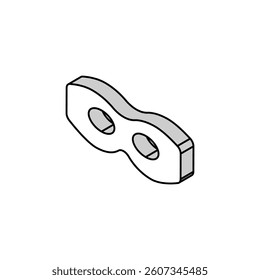 eye mask isometric icon vector. eye mask sign. isolated symbol illustration