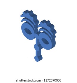 Eye mask isometric left top view 3D icon