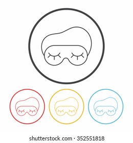 eye mask line icon