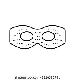 eye mask line icon vector. eye mask sign. isolated contour symbol black illustration