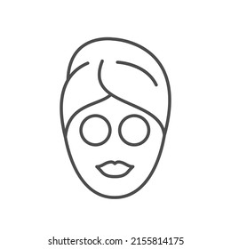 Eye mask line outline icon