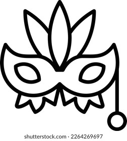 Diseño de iconos de la línea de máscara ocular
